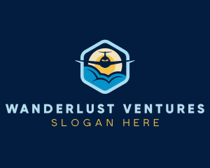 Airplane Travel Vacation logo design