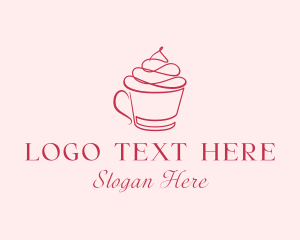Sweet Tooth - Minimalist Frappe Cafe logo design