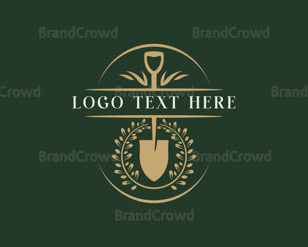 Shovel Garden Landscaper Logo