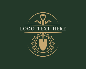 Shovel Garden Landscaper Logo