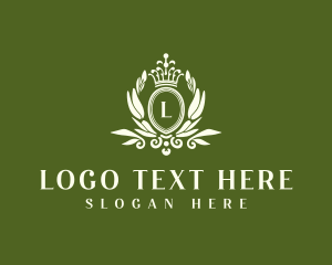 University - Elegant Regal Wreath logo design