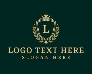 Regal - Crown Wreath University Shield logo design