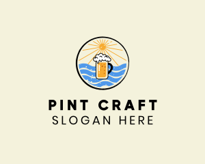 Pint - Beach Summer Beer logo design
