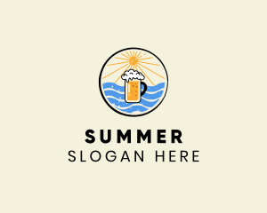 Beach Summer Beer logo design