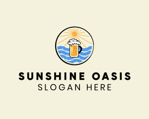 Beach Summer Beer logo design