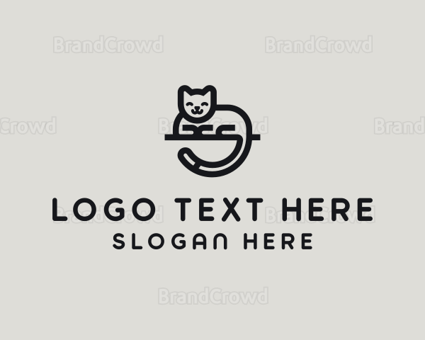 Cute Minimalist Cat Logo