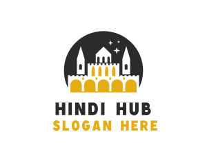 Hindi - Arabian Nights Castle logo design