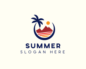 Beach Island Resort logo design