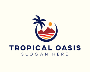 Paradise - Beach Island Resort logo design