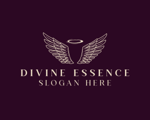 Divine - Angel Wings Halo logo design