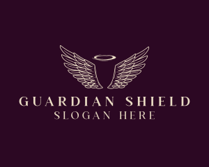 Guardian - Angel Wings Halo logo design