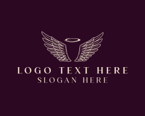 Guardian - Angel Wings Halo logo design