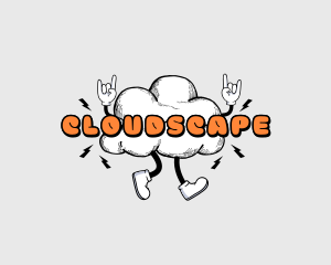 Rock Hand Cloud logo design