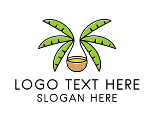 Liquid - Coconut Tree Oil logo design