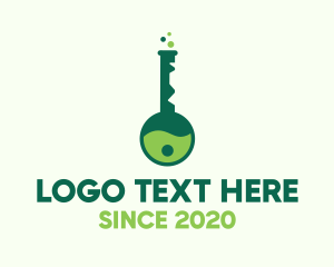 Secure - Green Key Lab logo design