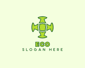 Eco Cross Lawn logo design