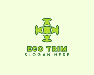 Eco Cross Lawn logo design