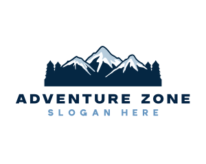 Adventure Mountain Peak logo design