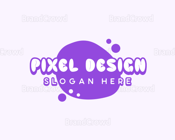 Cute Bubbly Candy Logo