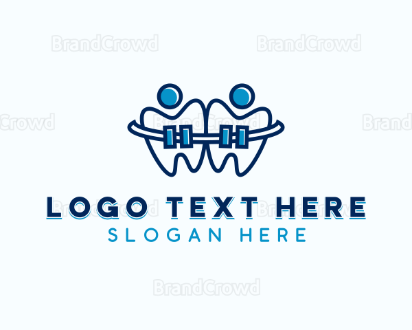 Teeth Dental Braces Logo