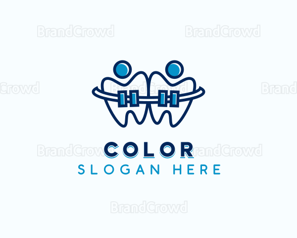 Teeth Dental Braces Logo