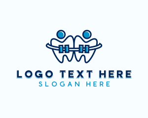 Oral Hygiene - Teeth Dental Braces logo design