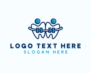 Dentist - Teeth Dental Braces logo design