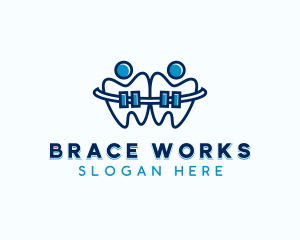 Teeth Dental Braces logo design