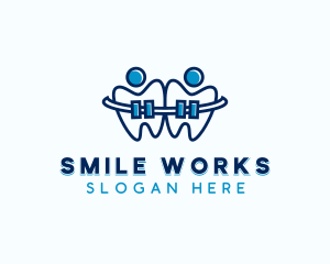 Teeth Dental Braces logo design