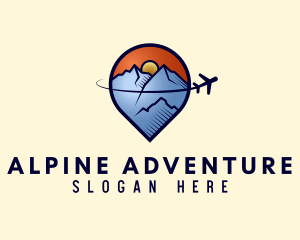 Alpine Plane Adventure logo design