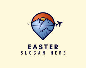 Eco Friendly - Alpine Plane Adventure logo design