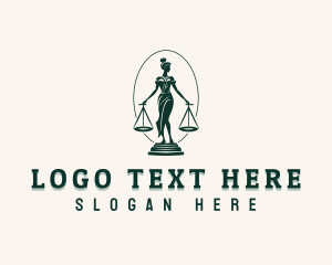 Notary - Lady Justice Scale logo design