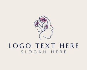 Healthy - Floral Woman Beauty logo design