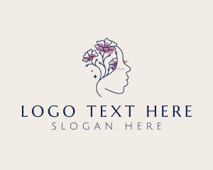 Floral Woman Beauty Logo