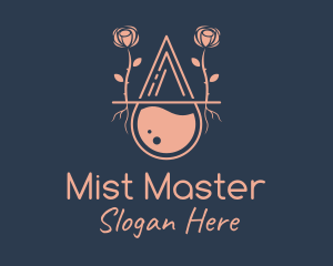 Humidifier - Rose Plant Oil Droplet logo design