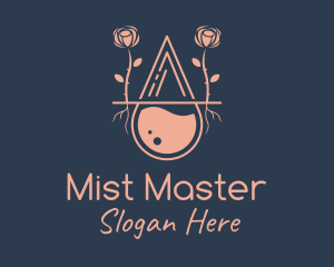 Rose Plant Oil Droplet logo design