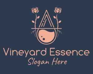 Rose Plant Oil Droplet logo design