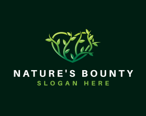 Natural Heart Plant logo design