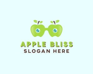 Apple Fruit Eyeglasses logo design