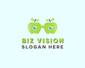 Apple Fruit Eyeglasses logo design