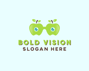 Apple Fruit Eyeglasses logo design