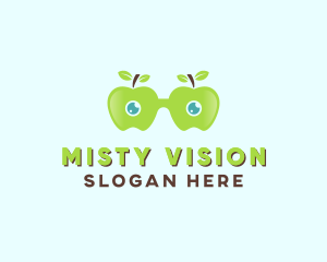 Apple Fruit Eyeglasses logo design