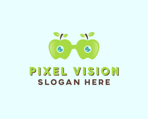 Apple Fruit Eyeglasses logo design