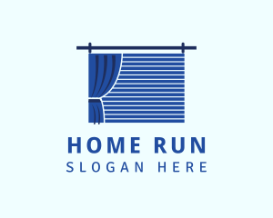 Home Decor Curtain Blinds logo design