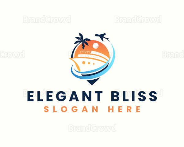 Plane Cruise Travel Logo