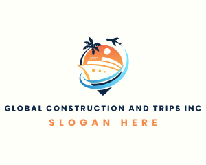 Plane Cruise Travel Logo