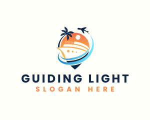 Plane Cruise Travel logo design