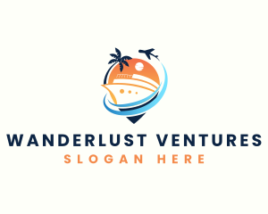 Plane Cruise Travel logo design