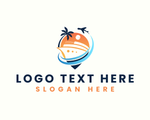 Boat - Plane Cruise Travel logo design