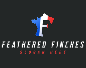 France Map Letter F logo design